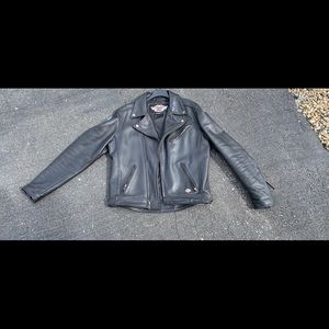 Made in USA Harley Davidson leather riding jacket.